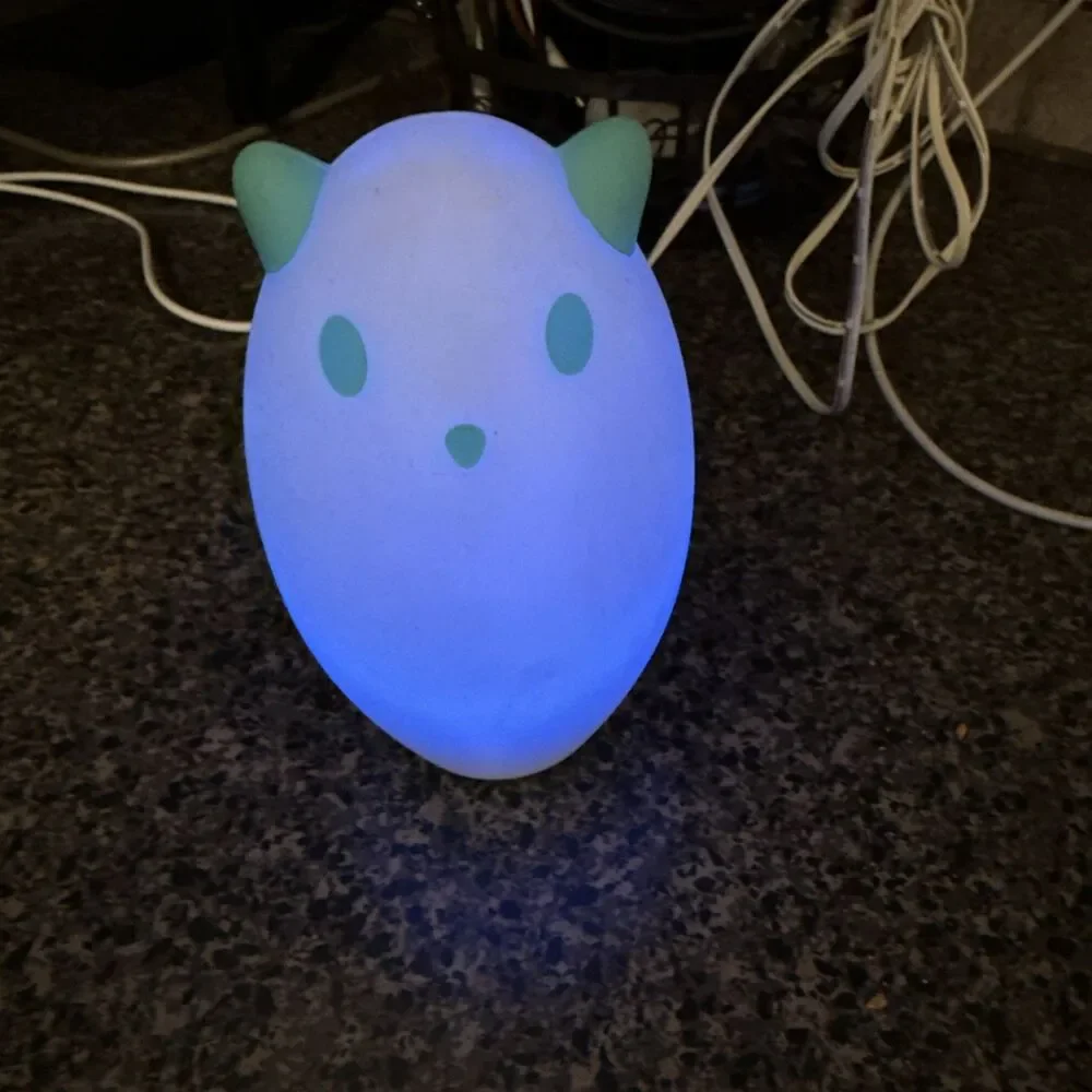 Vintage IKEA Spoka Ghost Cat Rechargeable Color Change Night Light Discontinued